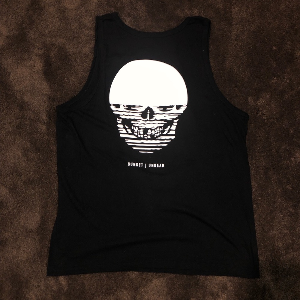 Chomp Skull Black Graphic Tank